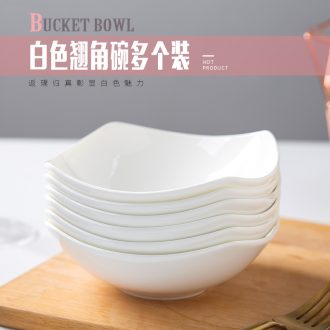 Jingdezhen ceramic tableware white fashion creative bowl shaped bowl of multiple suits home European newborn bone bowls