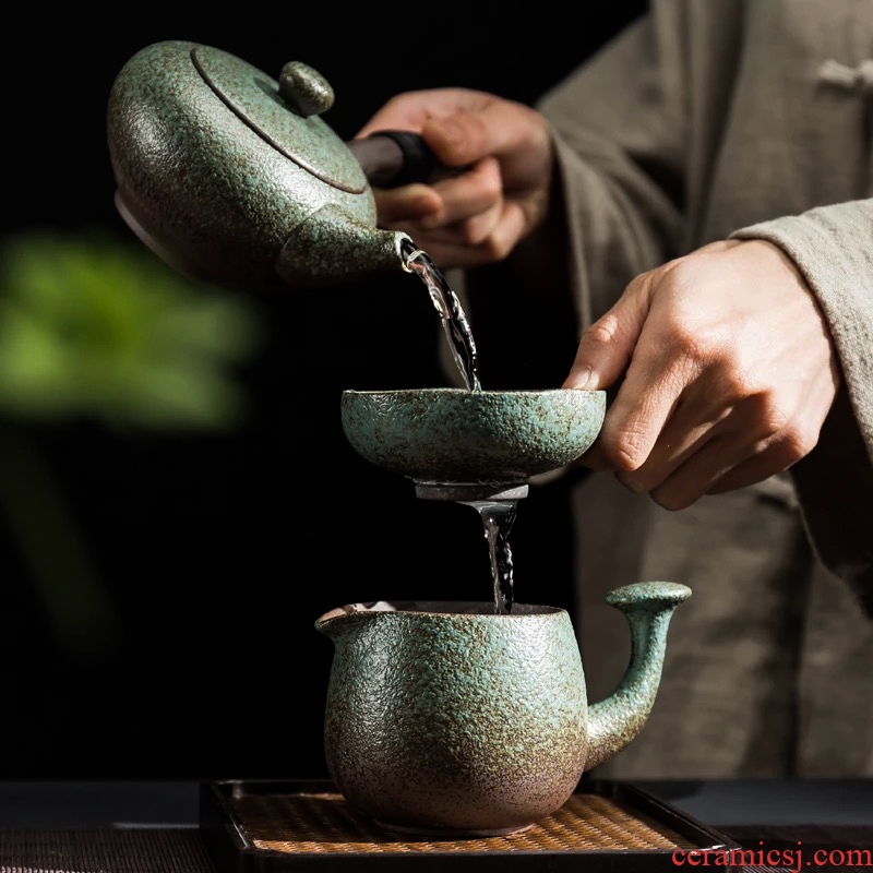 High-grade coarse ceramic tea set tea tray Japanese household contracted creative jingdezhen ceramic cups of a complete set of the teapot