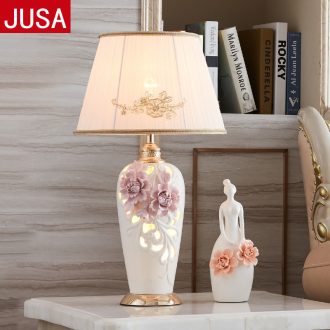 For three European ceramic desk lamp light much manual creative contemporary and contracted sitting room big desk lamp of bedroom the head of a bed of marriage