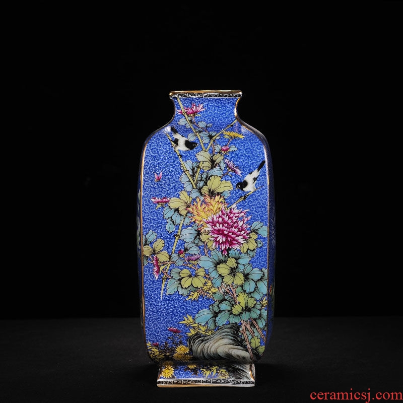 Jingdezhen ceramics high-grade imitation antique vase enamel powder enamel craft porcelain decorative furnishing articles