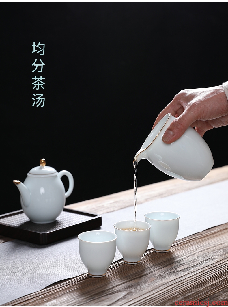 Imperial springs of contemporary and contracted fair ceramic cup white porcelain tea sea kung fu tea accessories and tea cup and cup points