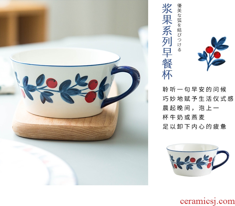 Japanese dishes suit household tableware (people dishes lovely ins nice dish bowl creative ceramic bowl chopsticks