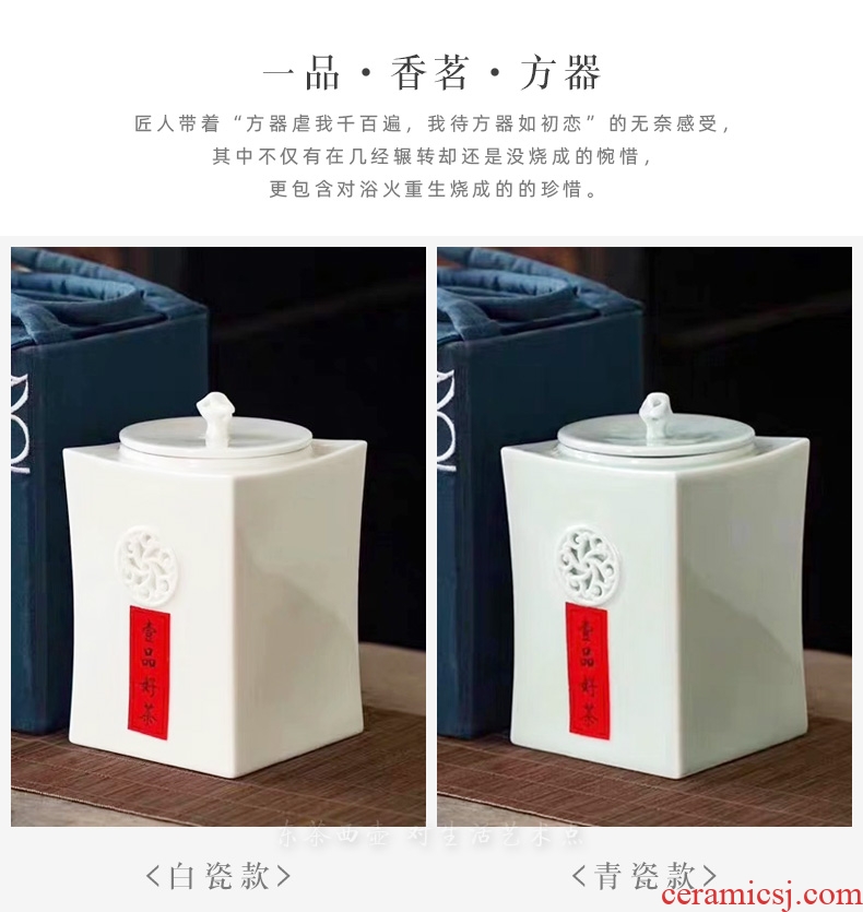 East west pot of ceramic tea caddy gift boxes of creative personality fashion one big POTS sealed cans moistureproof