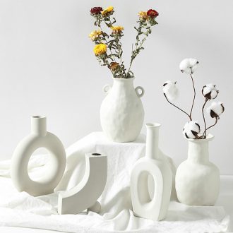 The Nordic ins wind dried flowers sitting room is contracted ceramic creative arts furnishing articles home stay facility vase floret bottle embryo