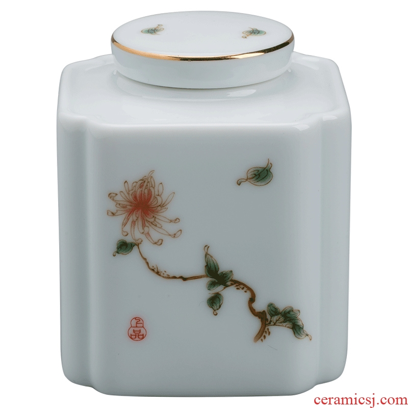 Drink to bluish white porcelain tea pot hand-painted ceramic seal pot of tea boxes, tea portable small red green flowered tea POTS
