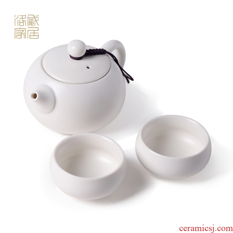 Blower, kung fu tea set home portable travel a pot of two cups of combination cups dish of jingdezhen ceramic teapot