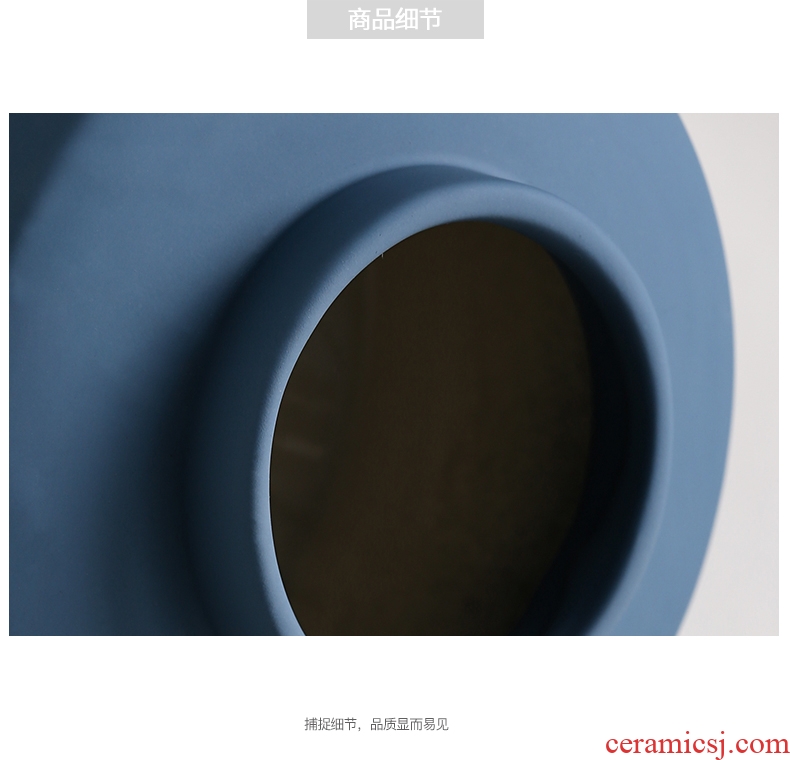 BEST WEST morandi color ceramic vase sample room contracted and contemporary soft adornment creative furnishing articles