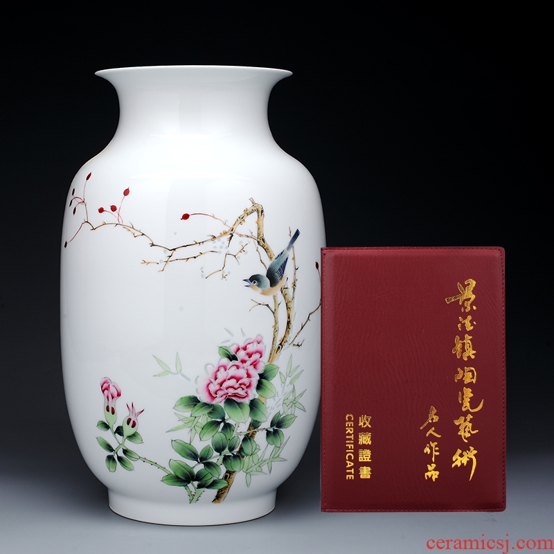 Fine furnishing articles of jingdezhen ceramic vase knife clay manual hand-painted sitting room flower arranging home decorations arts and crafts