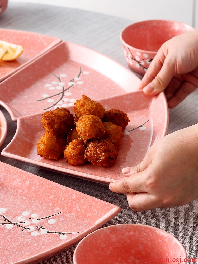 Jingdezhen ceramic 0 creative Japanese snack food put the home to eat hot pot platter tableware portfolio