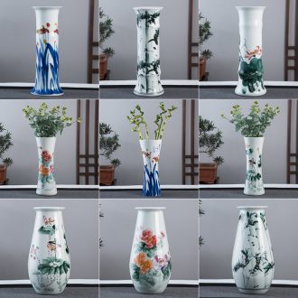 Jingdezhen hand-painted ceramic vase now rising furnishing articles sitting room ground hydroponic lucky bamboo flower arrangement craft ornaments