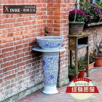 Pillar lavabo ceramics the pool that wash a face basin hand-painted porcelain art individuality outdoor balcony column toilet basin