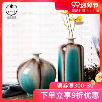 Jingdezhen ceramic plug stem vases furnishing articles blue contracted Europe type TV ark creative home sitting room adornment ornament