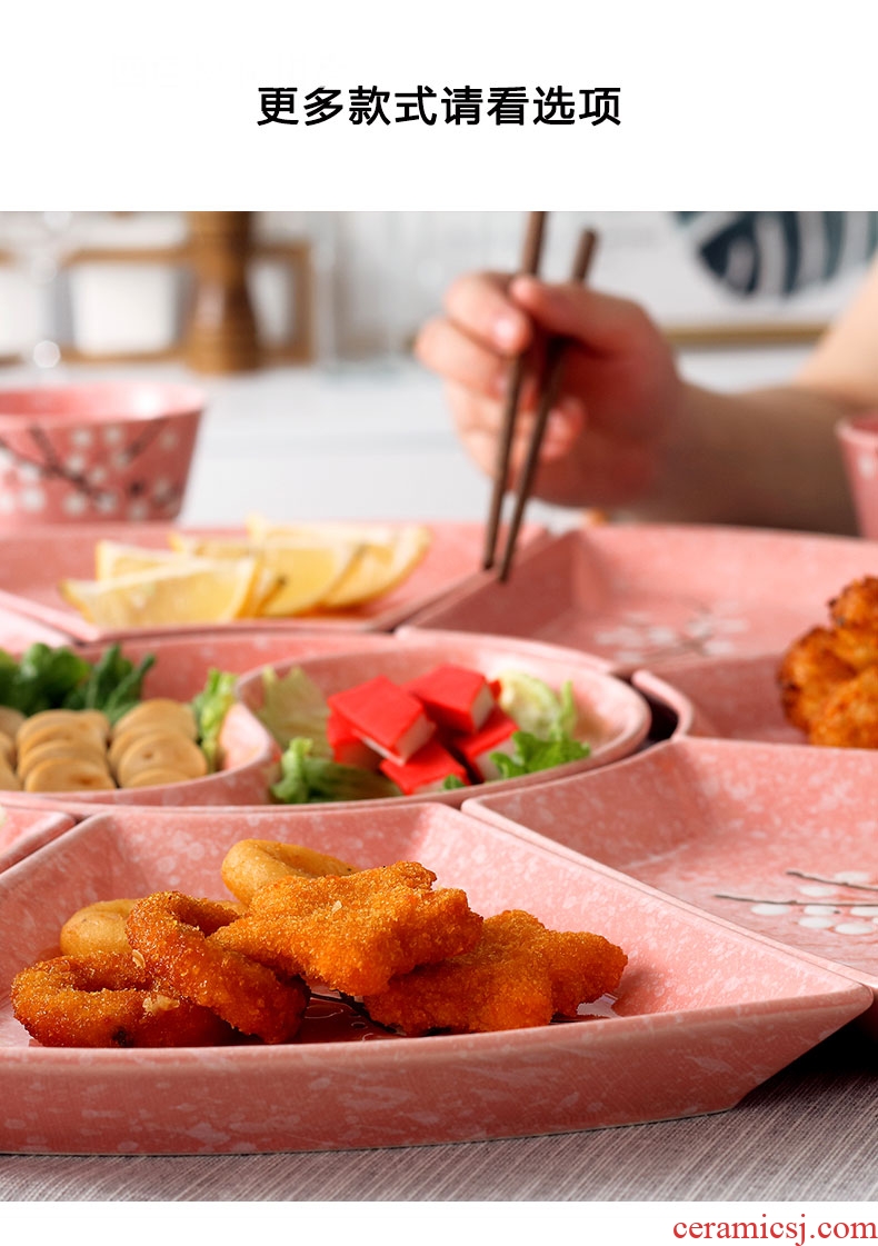 Jingdezhen ceramic 0 creative Japanese snack food put the home to eat hot pot platter tableware portfolio
