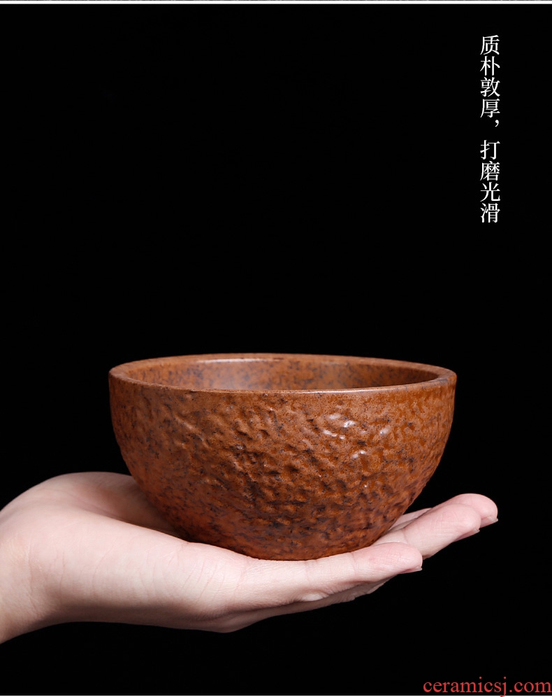 Tea seed Japanese coarse pottery tea wash household ceramics restoring ancient ways small teacups basin of wash water jar wash cup tea components