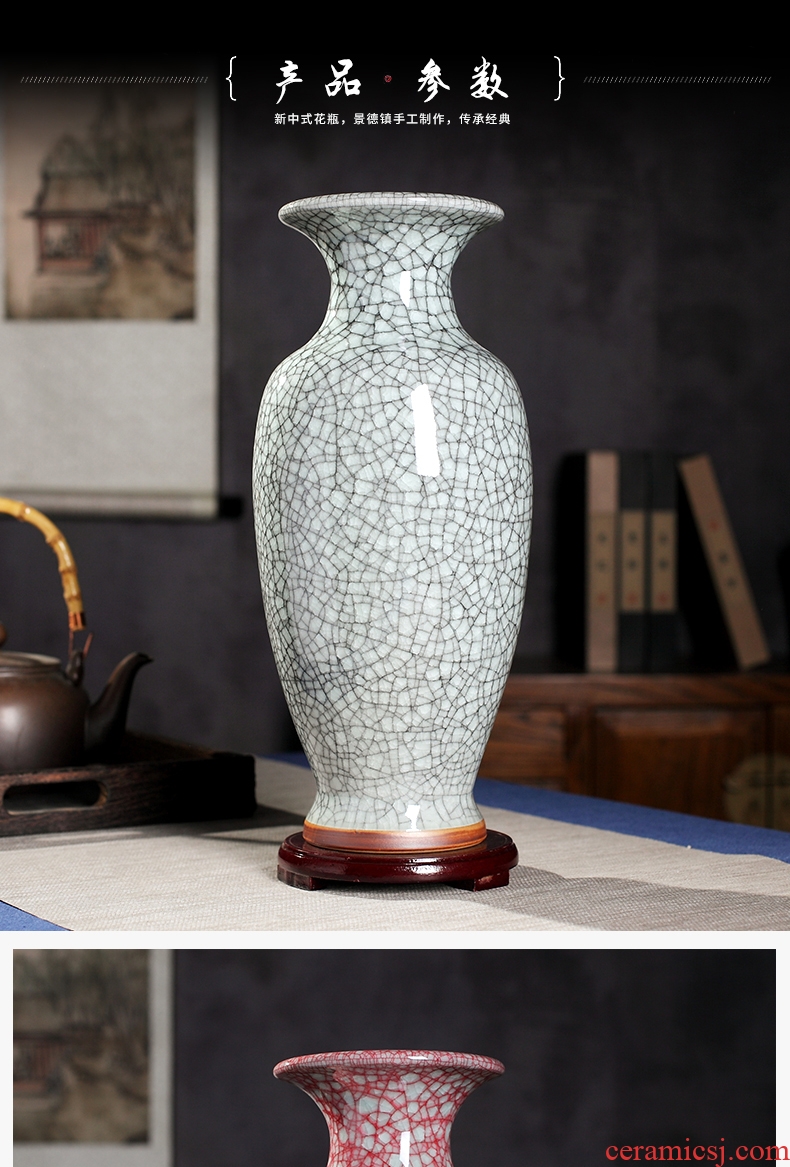 White antique kiln creative jingdezhen ceramics vase furnishing articles sitting room dry flower arranging flowers home decoration arts and crafts