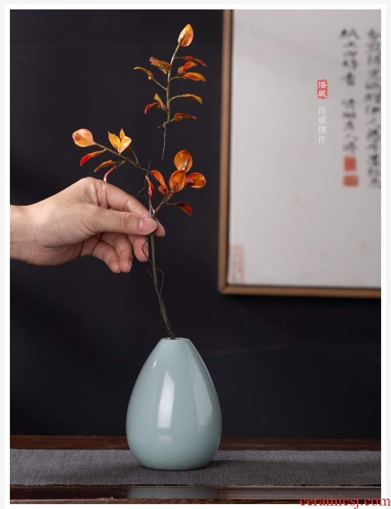 , your kiln cyan porcelain vase day contemporary and contracted flower ware jingdezhen tea flower decorations accessories