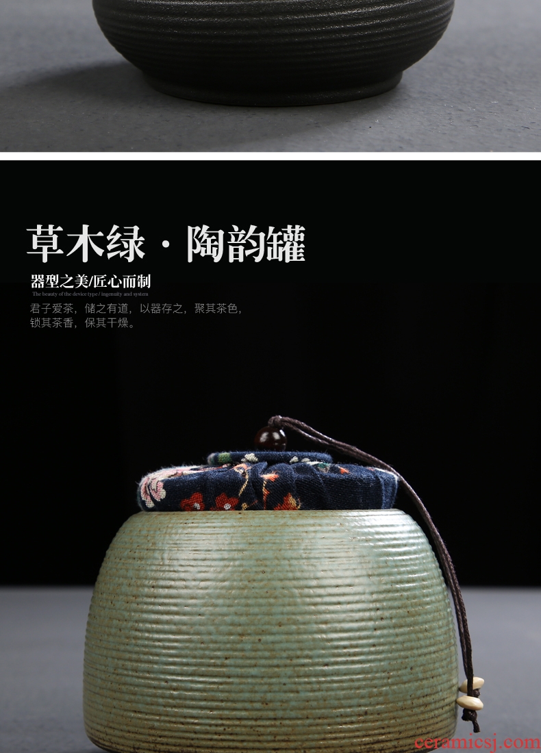 Hong bo acura Japanese household sealing ceramic tea pot store receives tea storage tanks tea packaging small POTS
