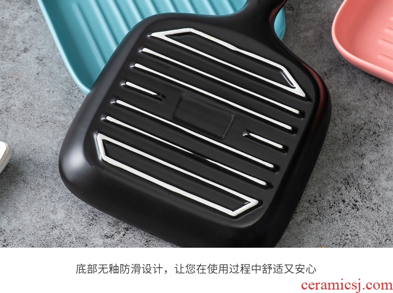 Nordic ceramic dish household creative personality grill steak western breakfast tray of rice dish all the plates