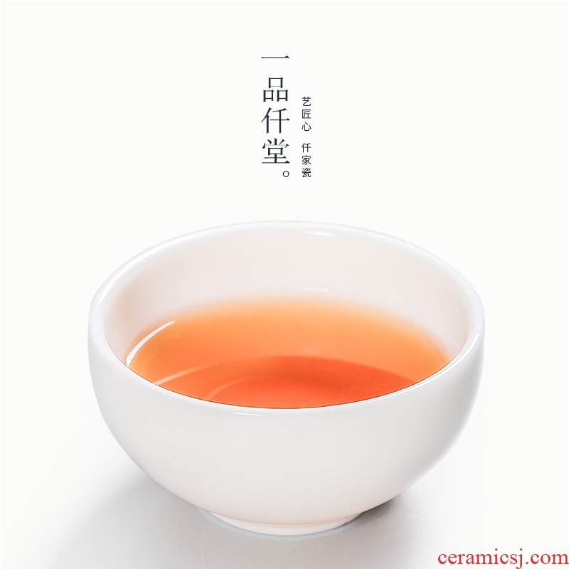 Yipin # $kung fu master cup single cup ceramic individual cup white porcelain cups tea tea set, the bowl sample tea cup