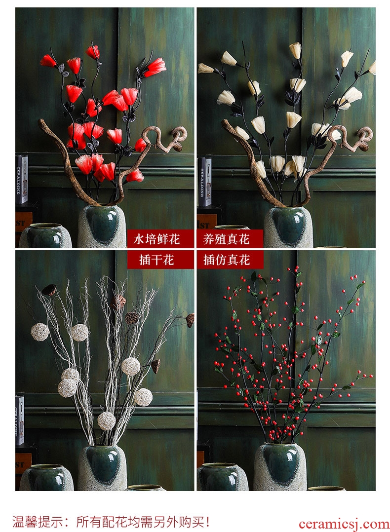 Jingdezhen ceramic flower arranging American furnishing articles to restore ancient ways opportunely sitting room of large vases, creative landscape porch is decorated