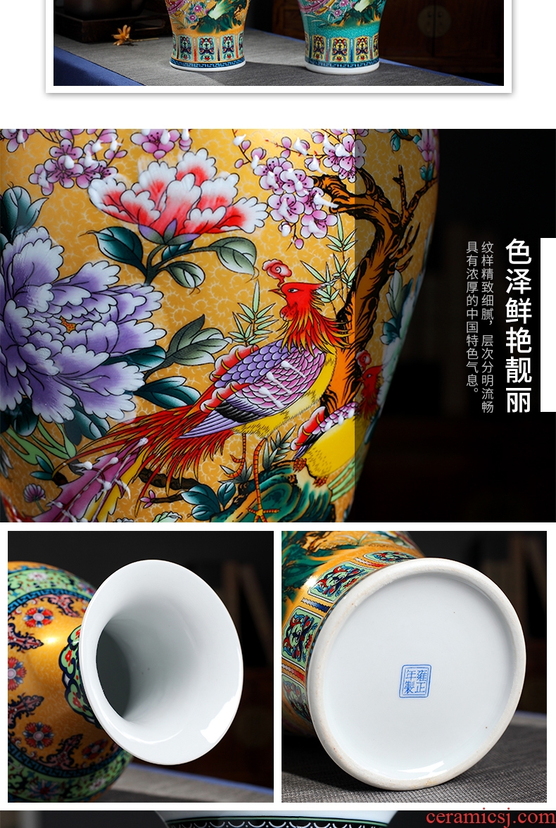 Archaize yongzheng vases furnishing articles of jingdezhen ceramic home flower arranging office sitting room adornment porcelain arts and crafts