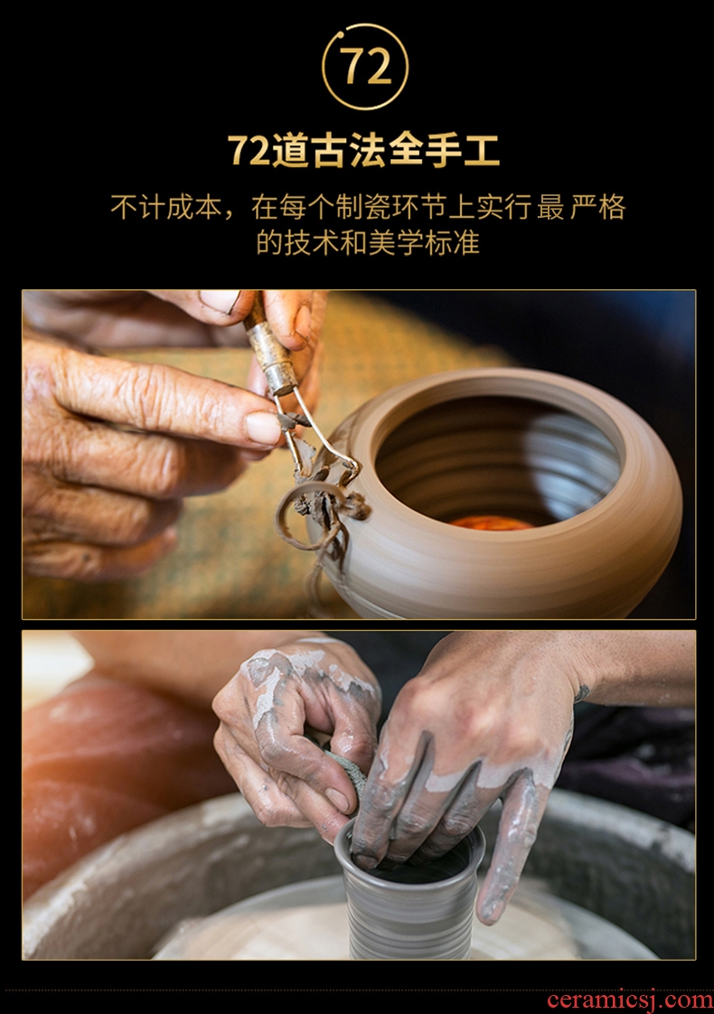 Better sealed kiln jingdezhen ceramics vase ji LAN paint Chinese antique hand-painted process rich ancient frame place adorn article