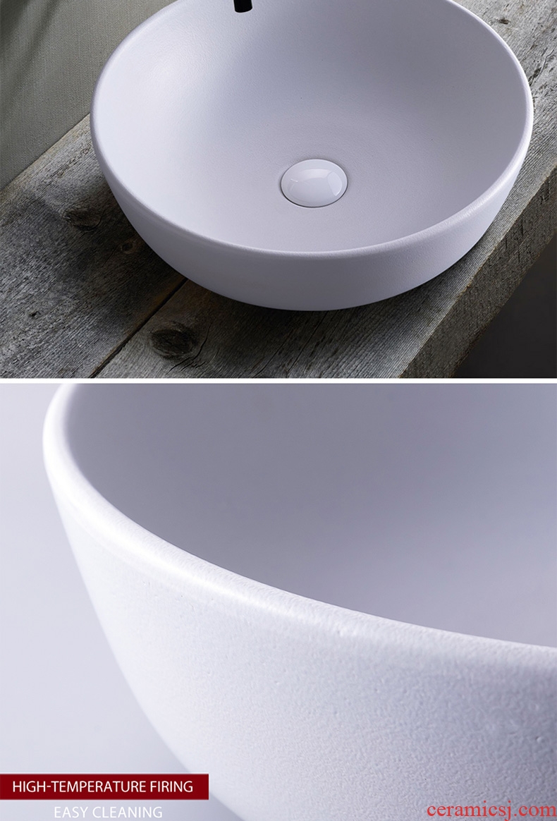 Light grey stage basin of small size toilet lavabo household art ceramic lavatory basin basin northern wind