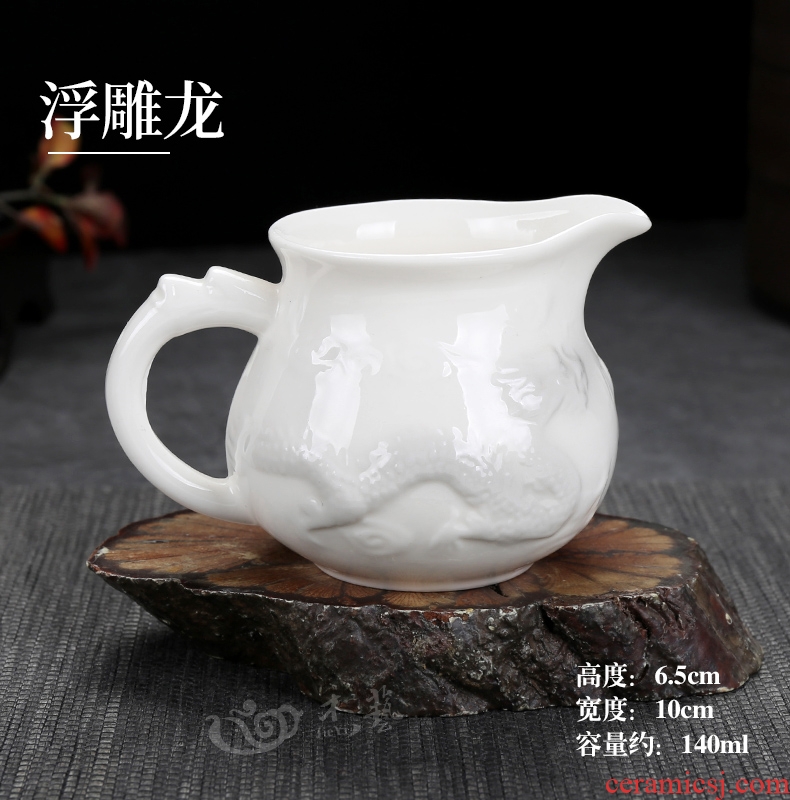 Ceramic fair mug) kung fu tea accessories violet arenaceous points of tea, tea and a cup of thickening heat-resistant glass
