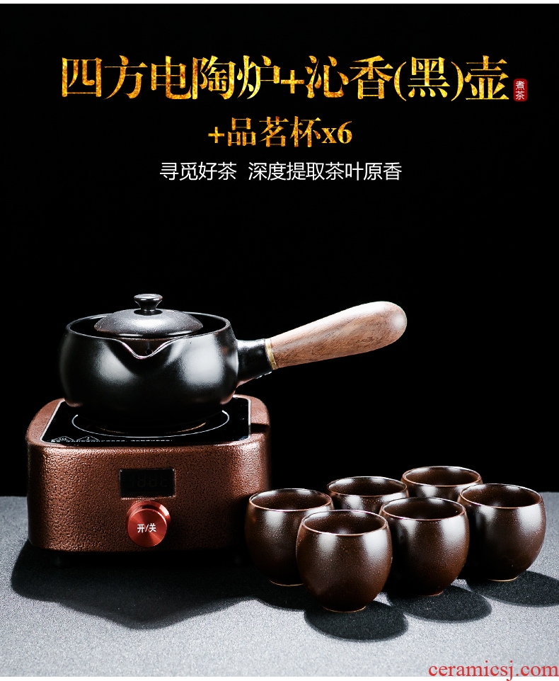 Bin, ceramic boiling tea ware black tea kettle side spend pot of Japanese teapot household electric heating electric TaoLu the teapot