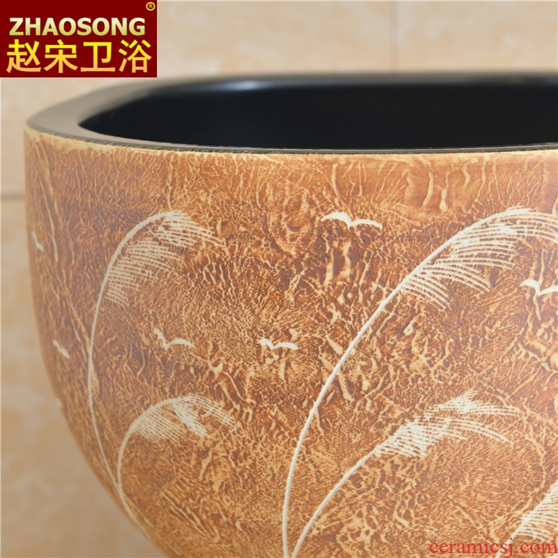 Large toilet mop basin restoring ancient ways of song dynasty ceramic art conjoined balcony mop mop pool tank pool outdoors