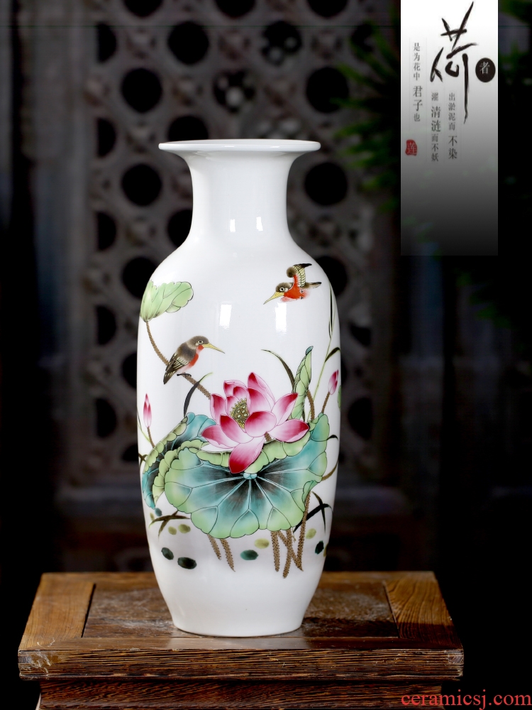 Jingdezhen Chinese pottery and porcelain vase sitting room place flower home wine ark adornment study craft vase