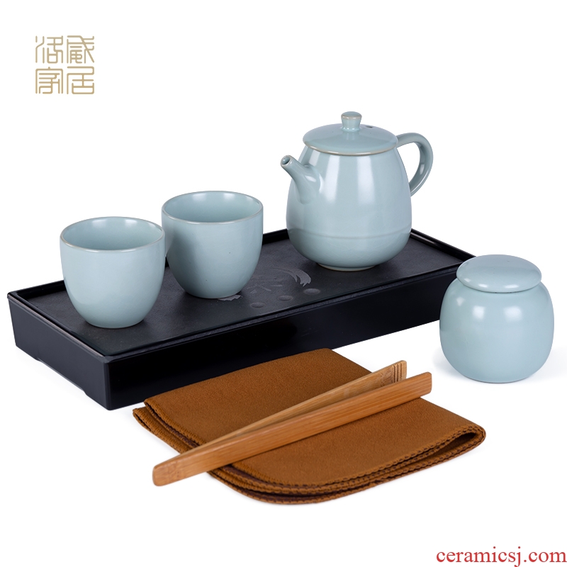 Your kiln travel open piece of kung fu tea set contracted ceramic tea tray home office can raise the teapot teacup