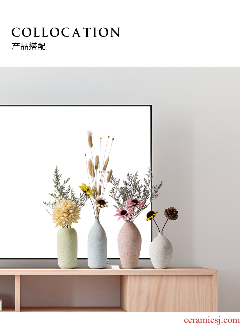 Floret bottle furnishing articles dried flower arranging flowers sitting room TV ark contracted modern home decoration decoration ceramics northern Europe