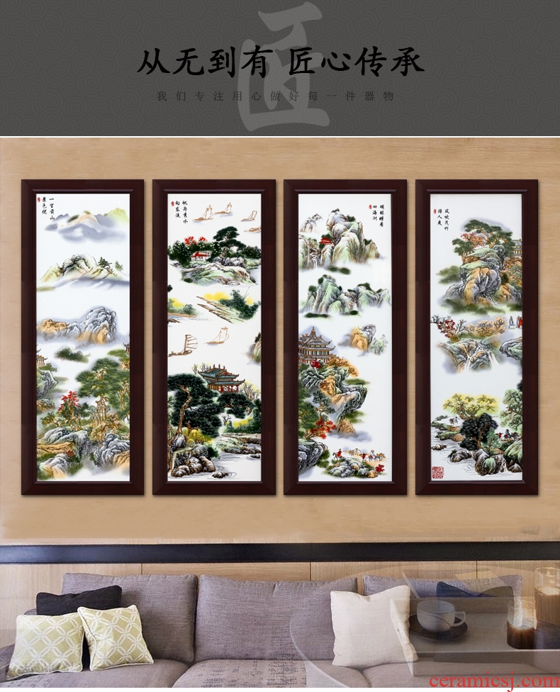 Jingdezhen hangs a picture of modern home sitting room adornment art of pastel porcelain plate painting porch corridor restaurant wall murals