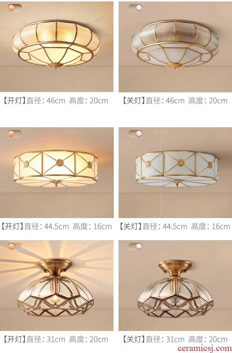 Combination of three room two hall Europe type lamps and lanterns of whole house meal sitting room dining-room contemporary and contracted bedroom set ceramic chandeliers