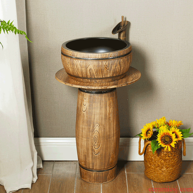 Post, vertical basin of wash one's toilet one pillar basin ceramic column type lavatory floor balcony