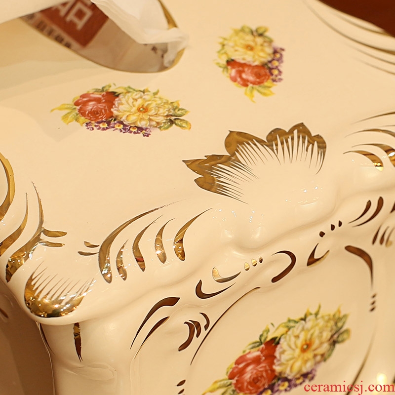 Brahman Sally's luxury european-style tissue box ceramic creative home decorations retro smoke box sitting room tea table