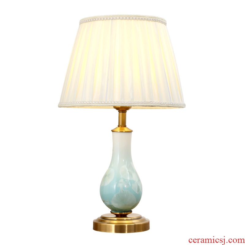 American contracted ceramic table lamps and lanterns is romantic and warm light of bedroom the head of a bed much creative study adornment marriage room living room