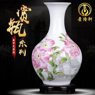 Archaize creative famille rose porcelain vase of jingdezhen ceramics rich ancient frame sitting room adornment of Chinese style household furnishing articles