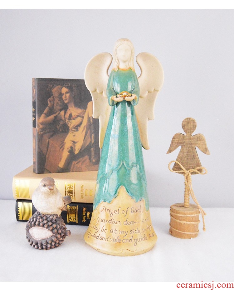 Dust heart treasure ceramic glaze Notre Dame furnishing articles angel Cupid Christian church Jesus