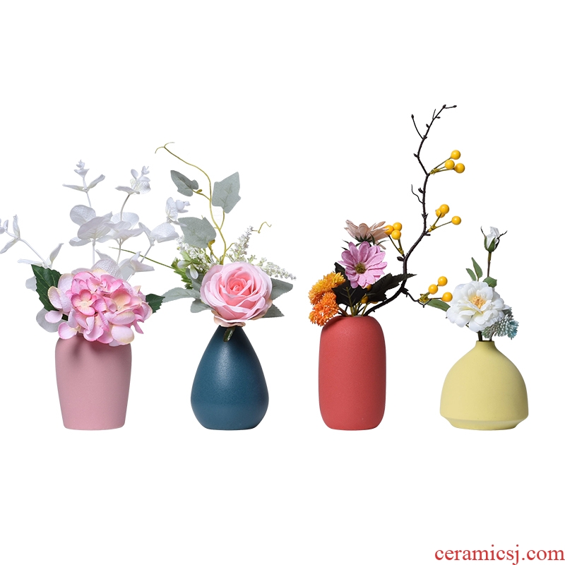 Floret bottle furnishing articles sitting room dry flower arranging flowers Nordic household act the role ofing is tasted, ceramic TV ark contracted and contemporary room desk