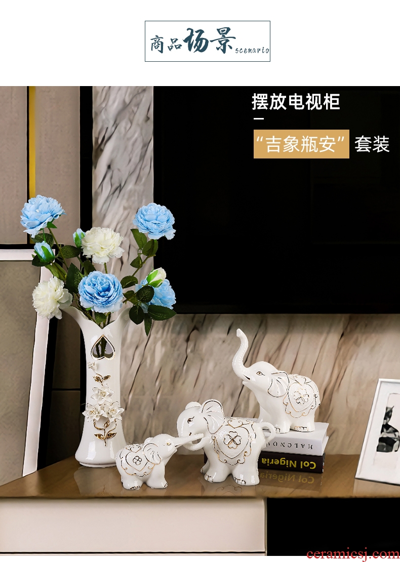 Elephant furnishing articles home decoration TV ark porch ark ceramics handicraft gift wedding present practical girlfriends