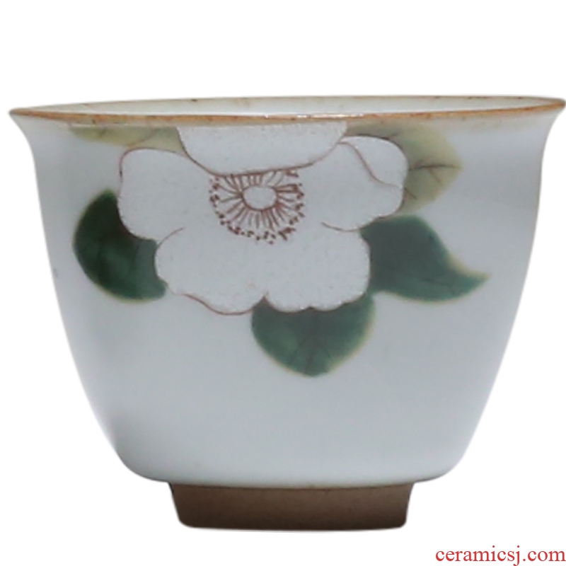YanXiang fang your kiln to open the slice sample tea cup persimmon ceramic porcelain teacup kung fu master cup