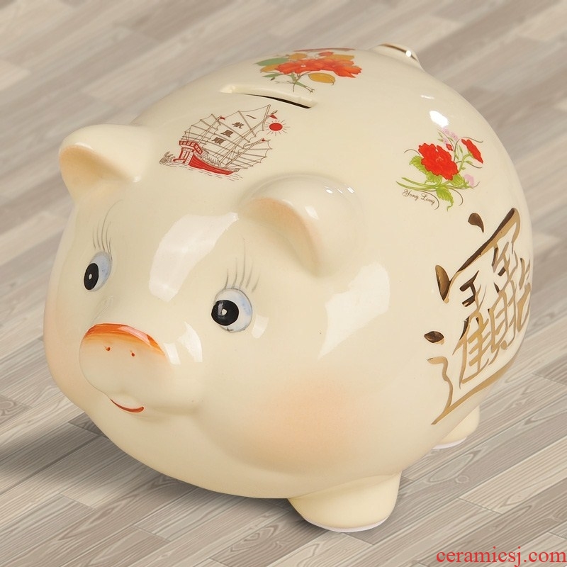 Preferable covered with ceramic piggy bank. Piggy bank boreal Europe style cute Chinese zodiac