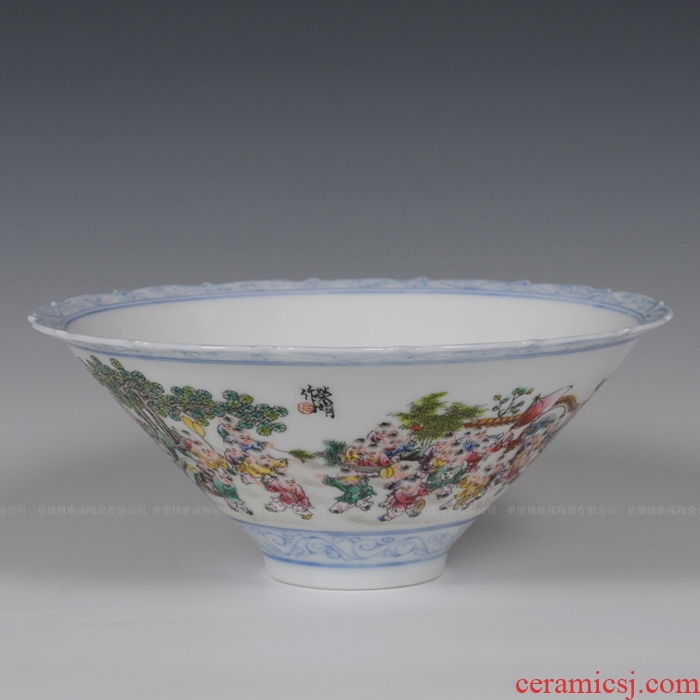 Jingdezhen ceramics hand-painted the ancient philosophers figure hat to bowl bowl cups Wang Rongjuan modern fashion household decoration