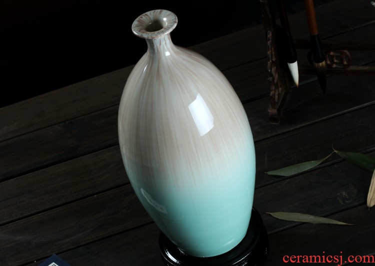 Art kiln porcelain vase decoration flower glaze olive bottles of modern home porcelain handicraft furnishing articles