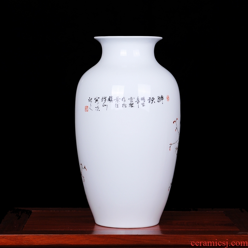Master of jingdezhen ceramics Xu Xuegen hand-painted vases, drunk qiu home home sitting room handicraft furnishing articles