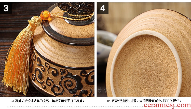 East west tea pot of ceramic hand-painted caddy big tea tins hand painted gold ceramic puer tea pot