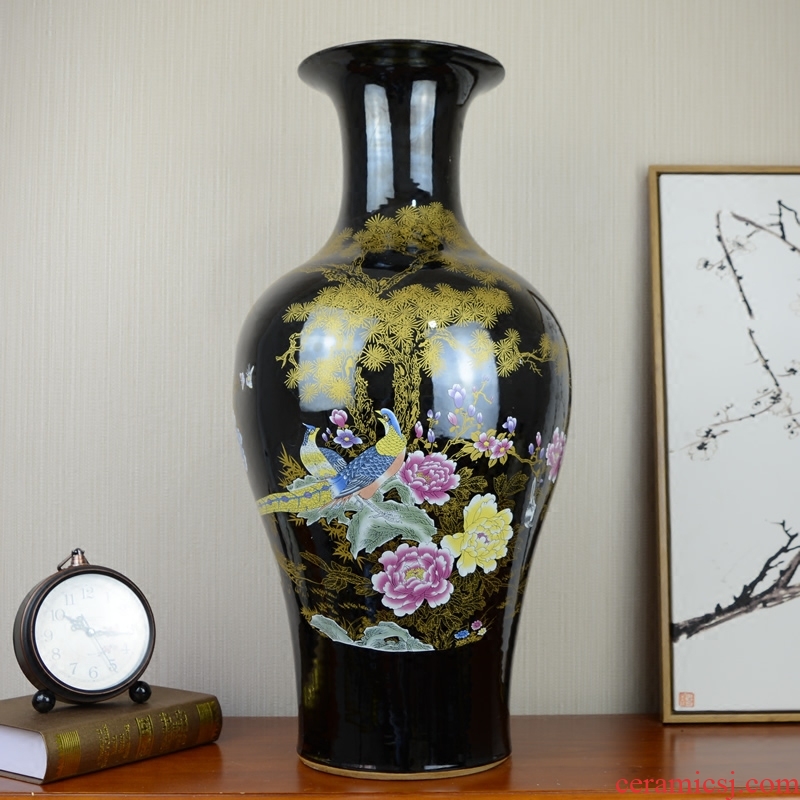 Jingdezhen ceramic large landing new Chinese style household vase the sitting room porch flower arranging, adornment is placed