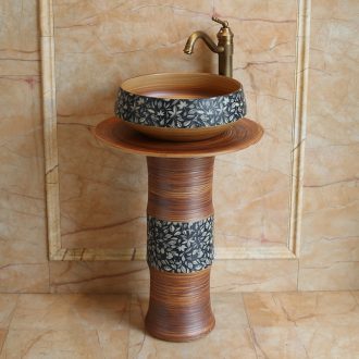 Jingdezhen ceramic art basin bathroom balcony sink the post European archaize home floor type lavatory
